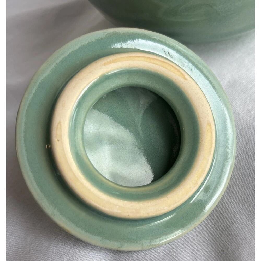 VTG Pfaltzgraff Seychelle’s Sugar Bowl 2006 Sea Green/ Blue Lagoon Multiple Uses - Picture 5 of 8